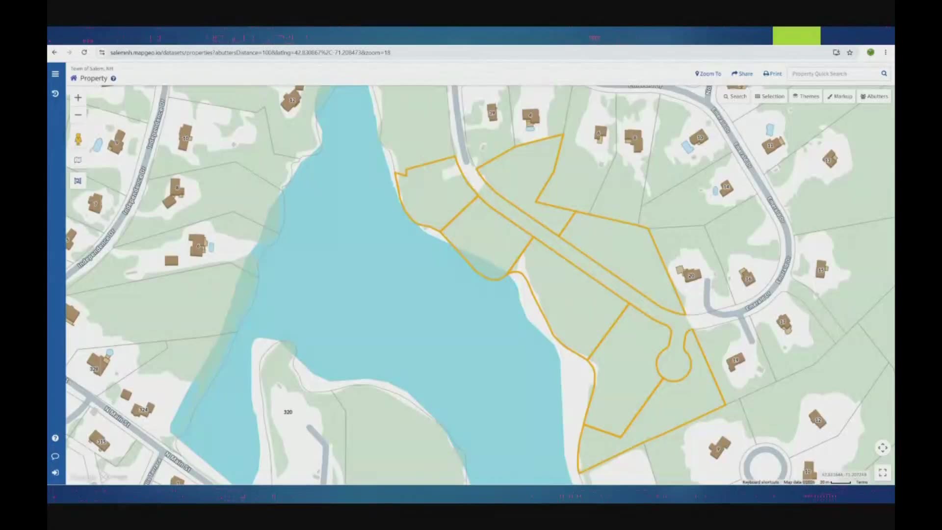 Interactive property map of Norwood Rd parcels