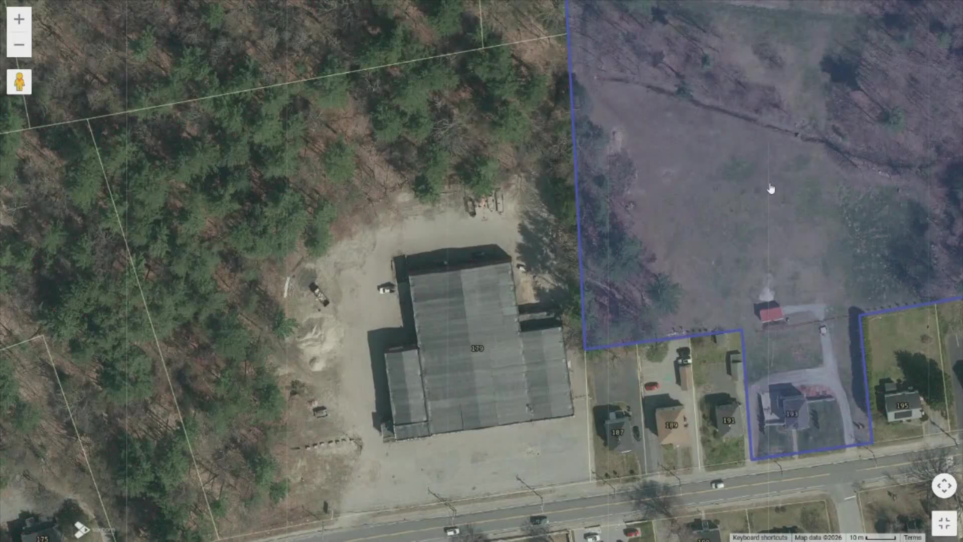 Aerial site overview map with building locations